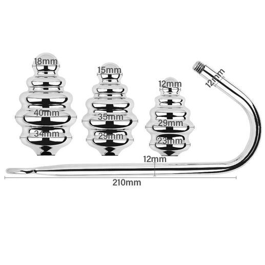 8826 Anal Set Hook Screw-in GreatBenefit Ribbed 0731